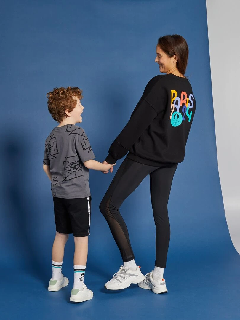 T shirt large en coton Paris 2024 BLANC