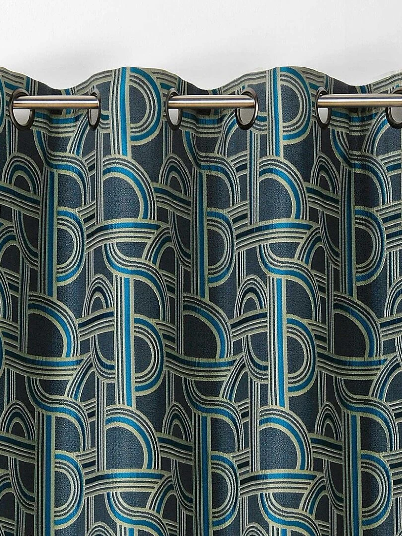 Rideau d'ameublement au style de l'Orient Express Bleu