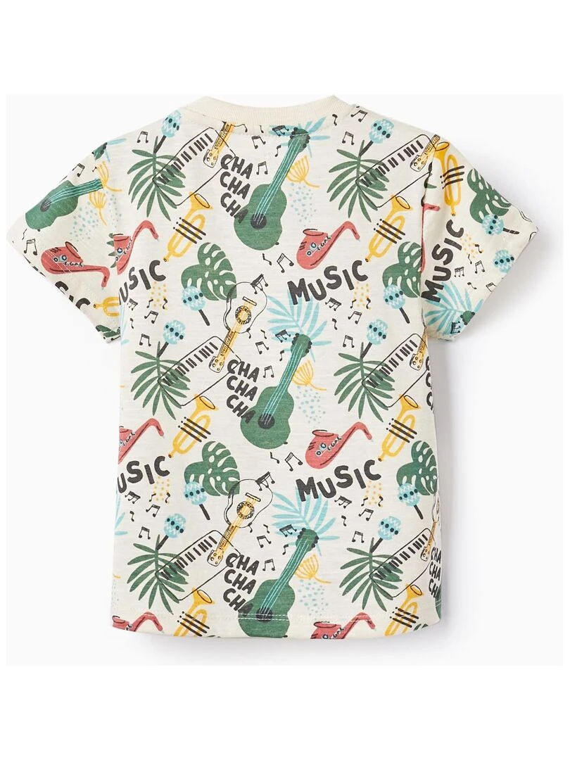 T Shirt En Coton Pour Bébé Garçon 'Cuba Music' manches courtes CUBA Blanc