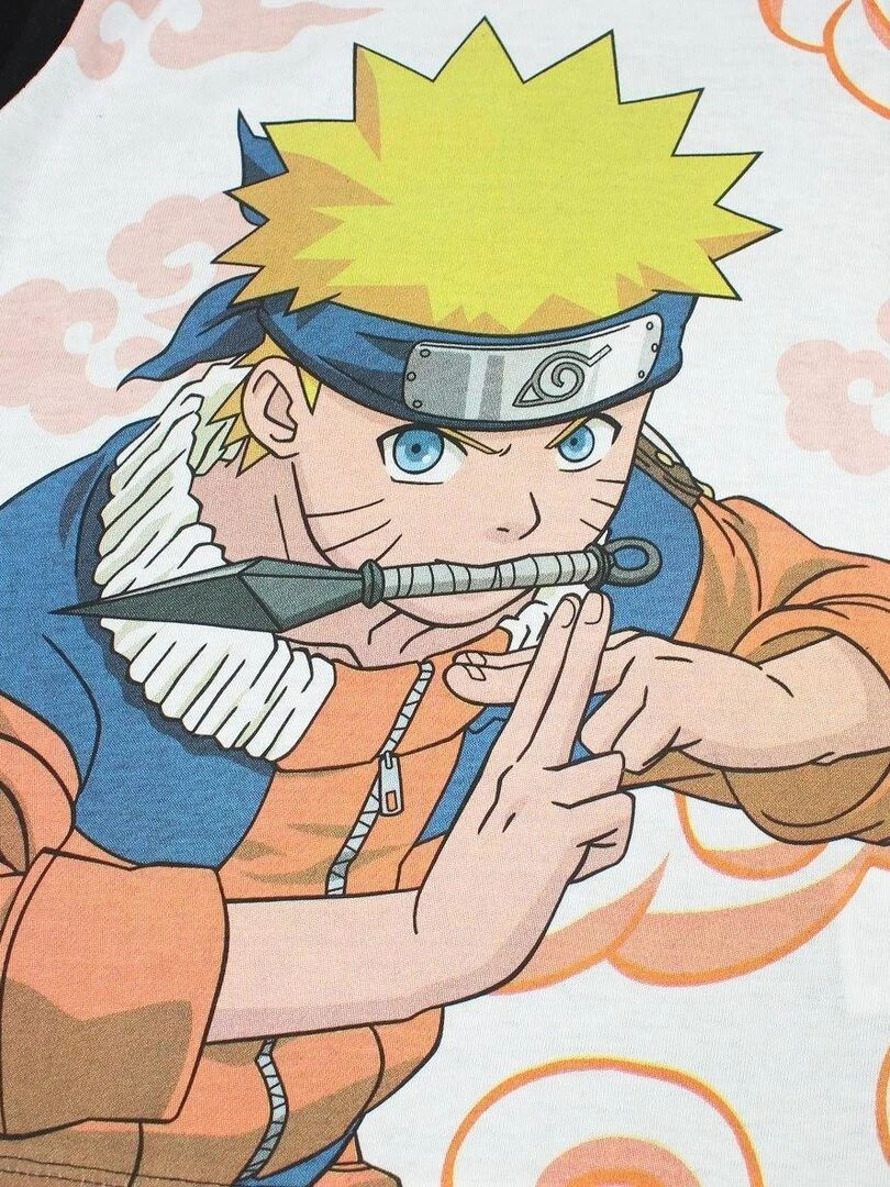 Naruto   Ensemble ​​T shirt short garçon Imprimé Naruto   Noir