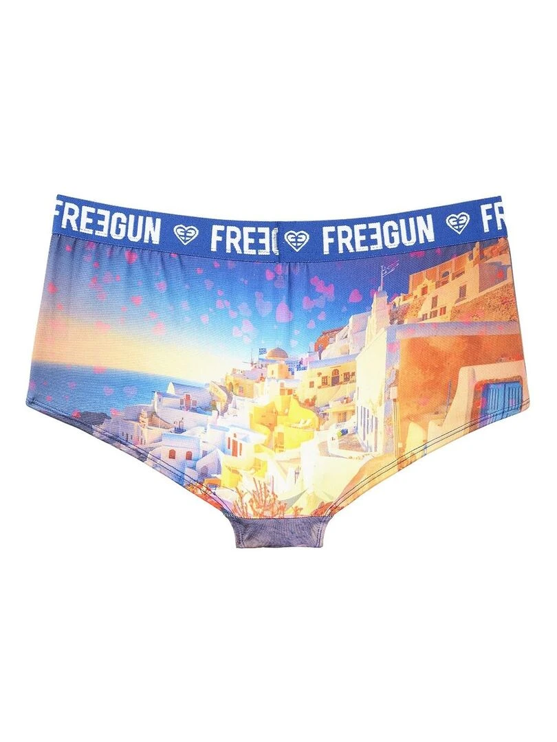 Lot de 2 shortys fille Romantic Cities Bleu Freegun   Bleu