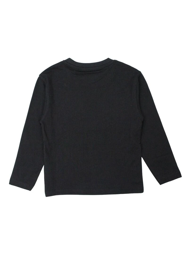 Lee Cooper T shirt garçon imprimé logo en coton Noir