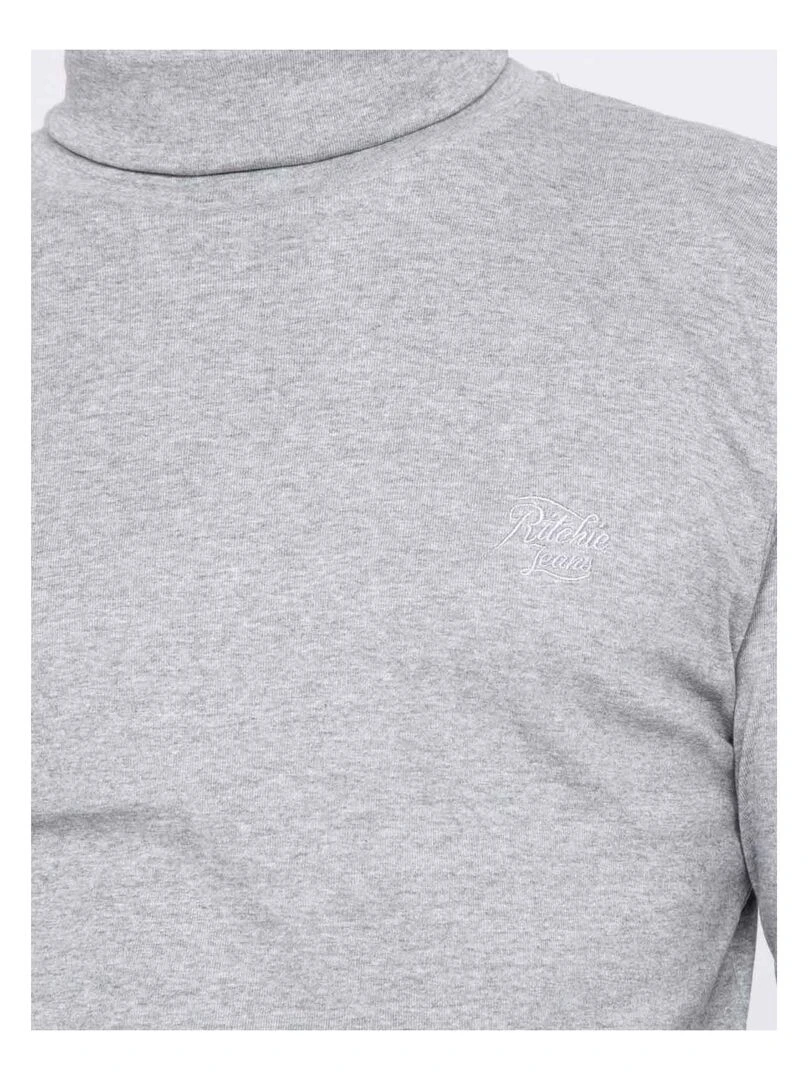 Sous pull pur coton WAREN   Gris chiné