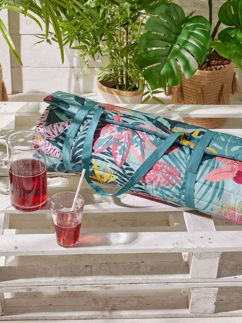 Matelas de plage déperlant avec oreiller intégré AMAZONIA Bleu