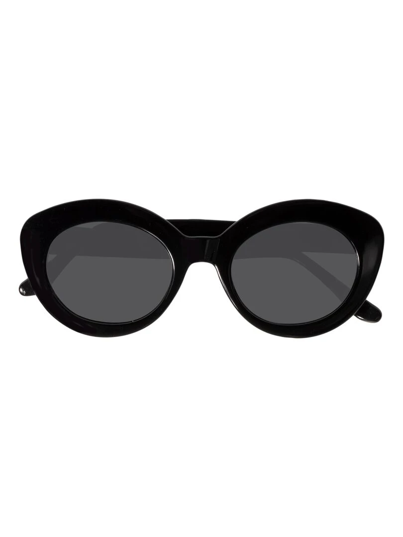 Lunettes de soleil recyclées Femme Ovales Noir Noir
