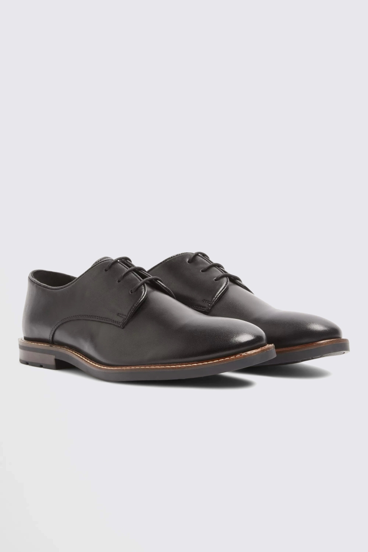 John White Carter Rogue Black Plain Derby Shoes Buy Online at Moss