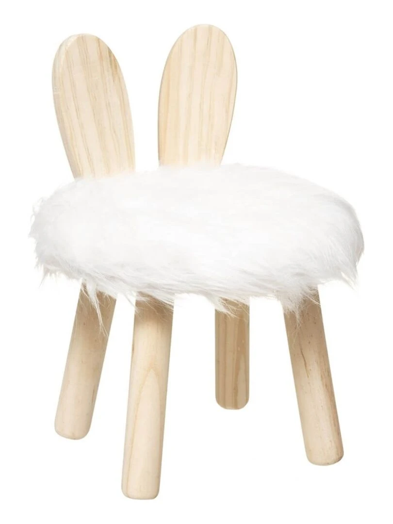 Tabouret lapin pour enfant Blanc