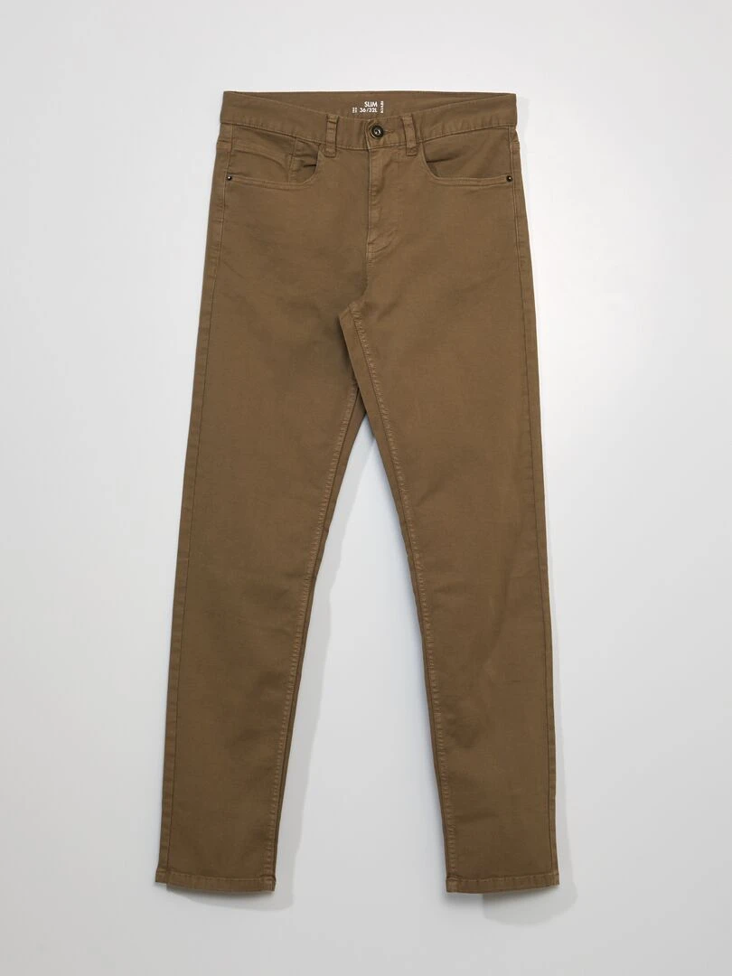 Jean slim 5 poches L32 marron