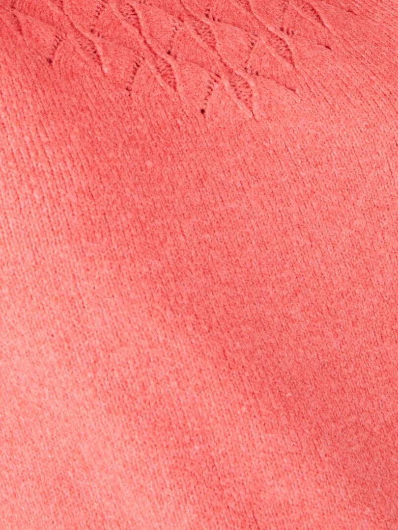 Pull maille fantaisie   Damart   Rose