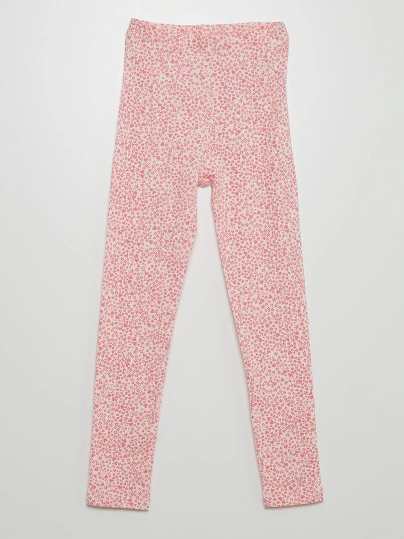 Legging long à motifs Rose