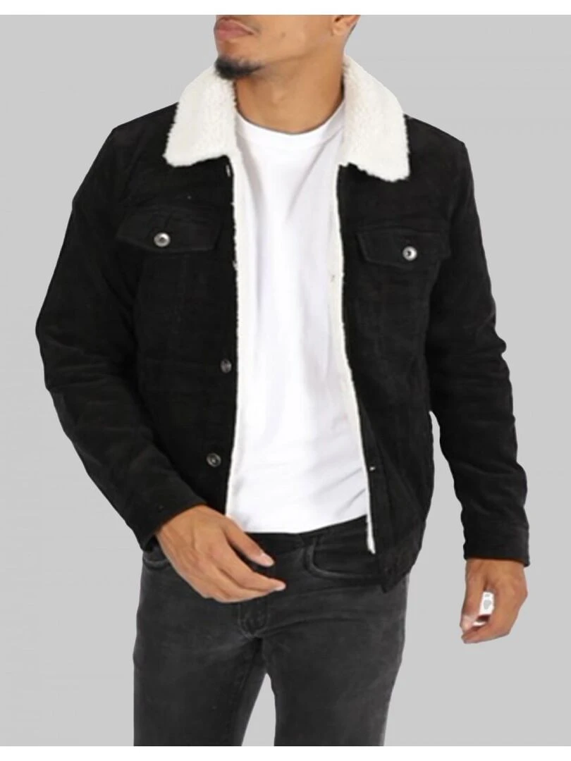 Veste sherpa Kebello Noir Noir