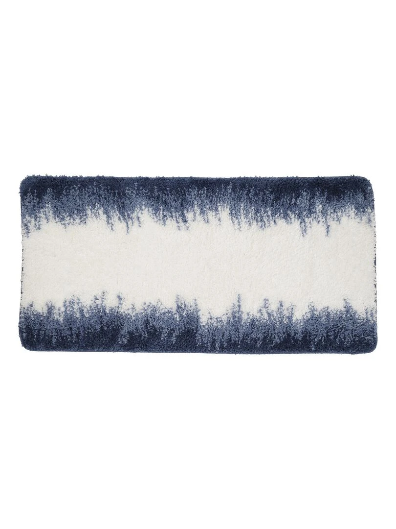 Guy Levasseur Tapis de bain en polyester fantaisie bleu et blanc Bleu