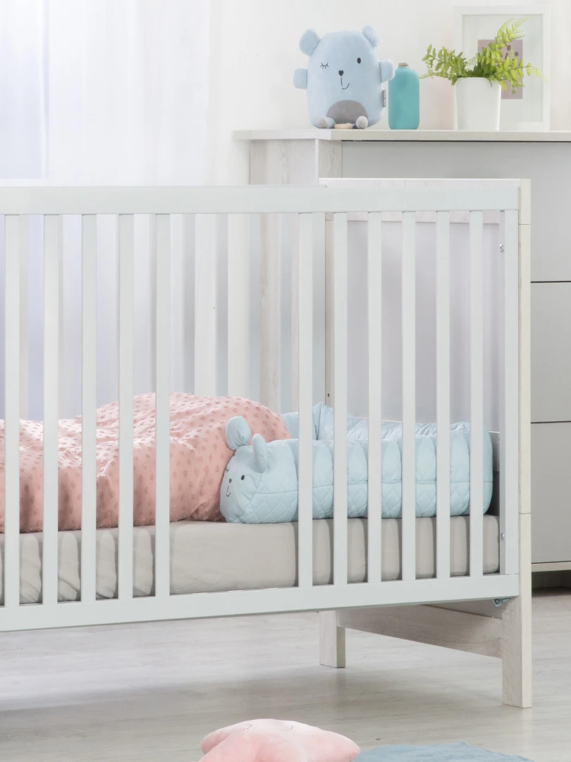 ROBA Serpent de Lit Bébé "roba Style"   170 cm   Avec Visage d'Ours   Bleu Clair   Bleu ciel