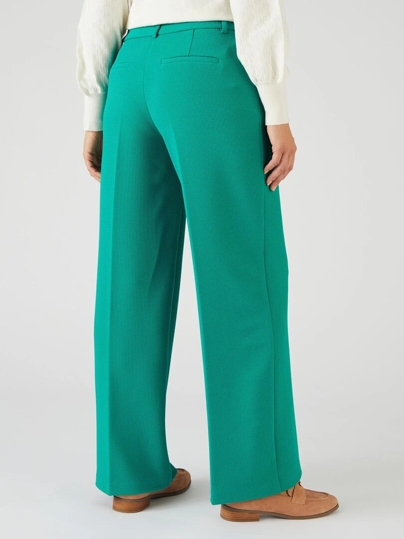Pantalon large maille nid d abeille   Damart   Vert