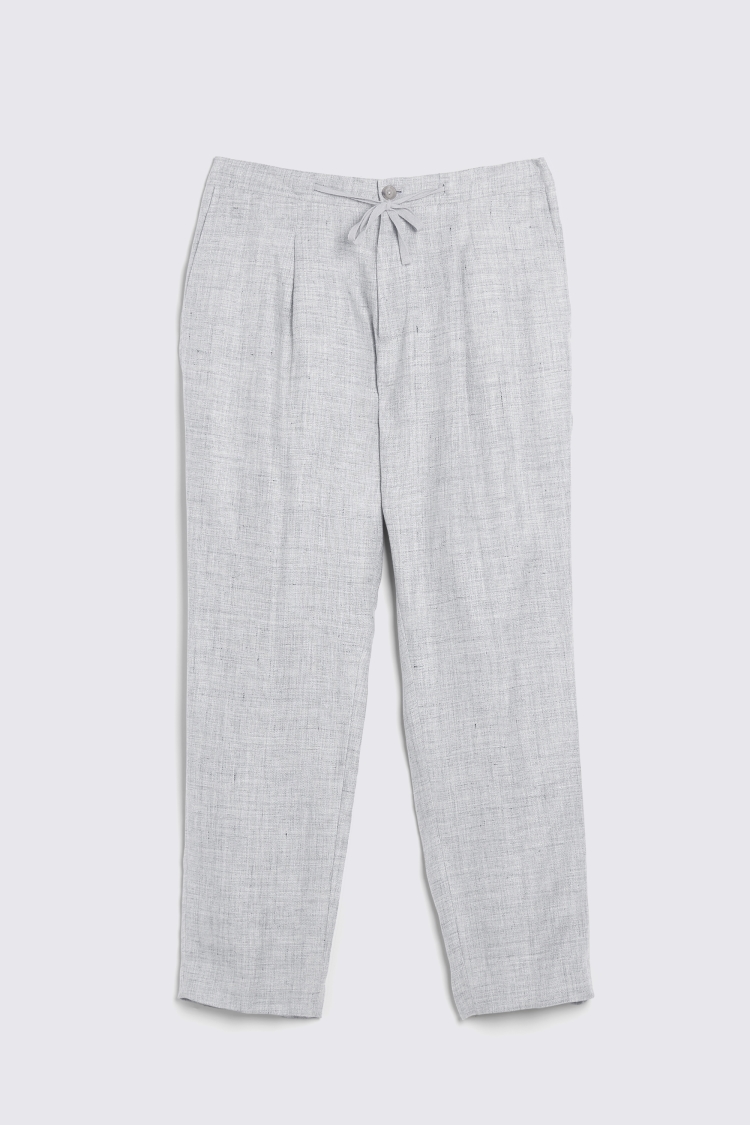 Light Grey Linen Worker Joggers   Buy Online at Moss
