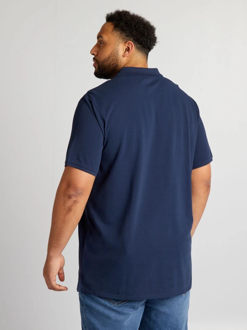 Polo en coton effet rugby   orange