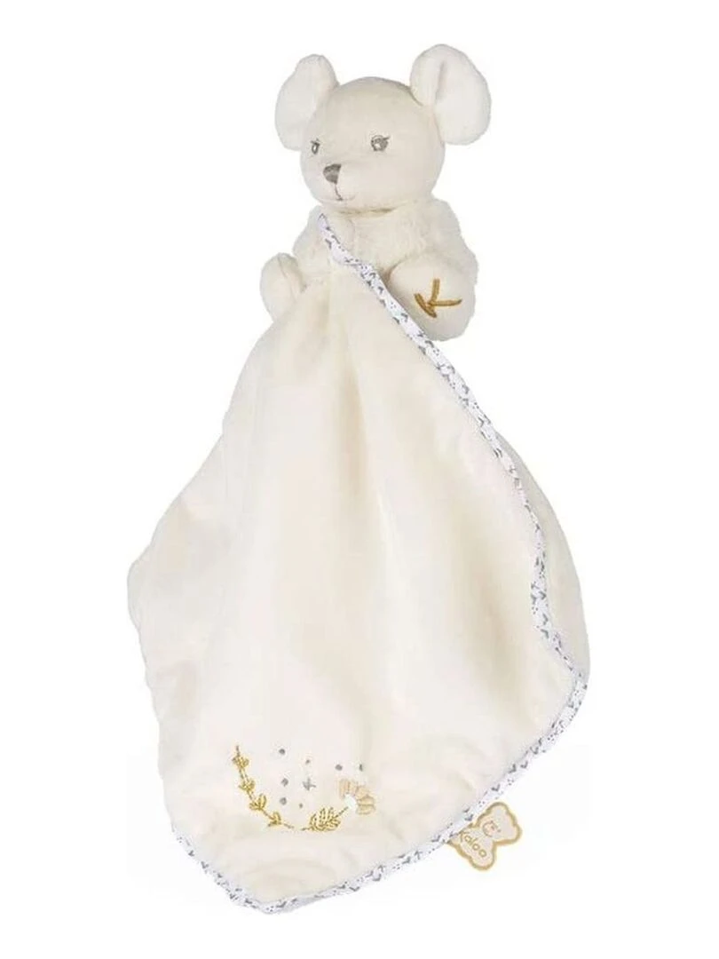 Doudou plat Perle souris crème (20 cm) Beige