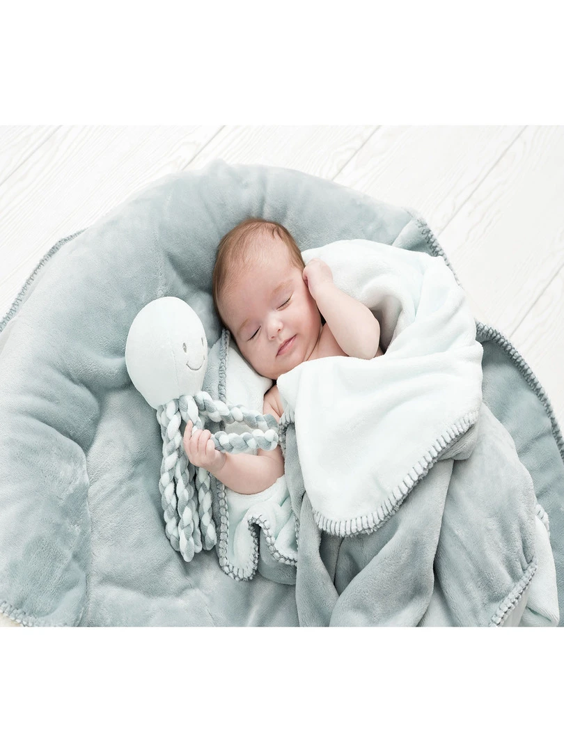 Peluche pieuvre Lapidou vert menthe (23 cm)   Vert d'eau