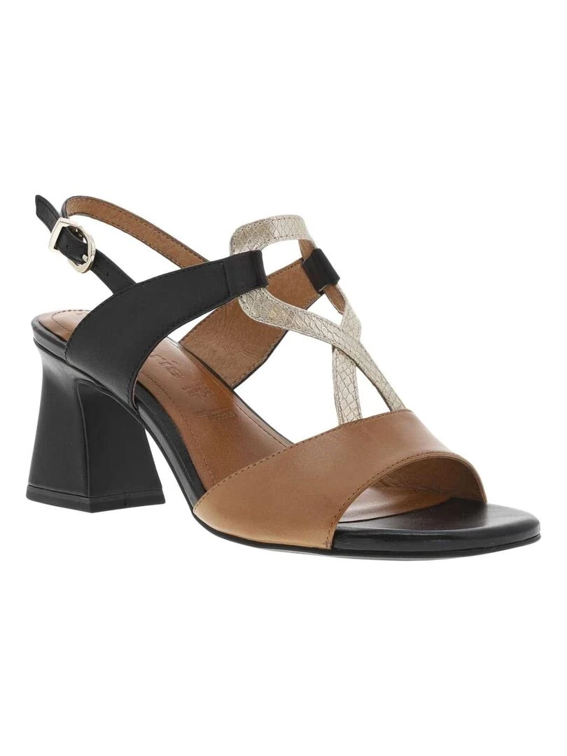TAMARIS Nu pieds cuir talon entonnoir Noir