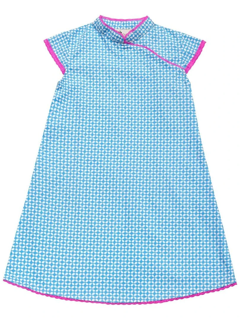 Robe chinoise       ANNAM   'LA FAUTE A VOLTAIRE'   Bleu turquoise