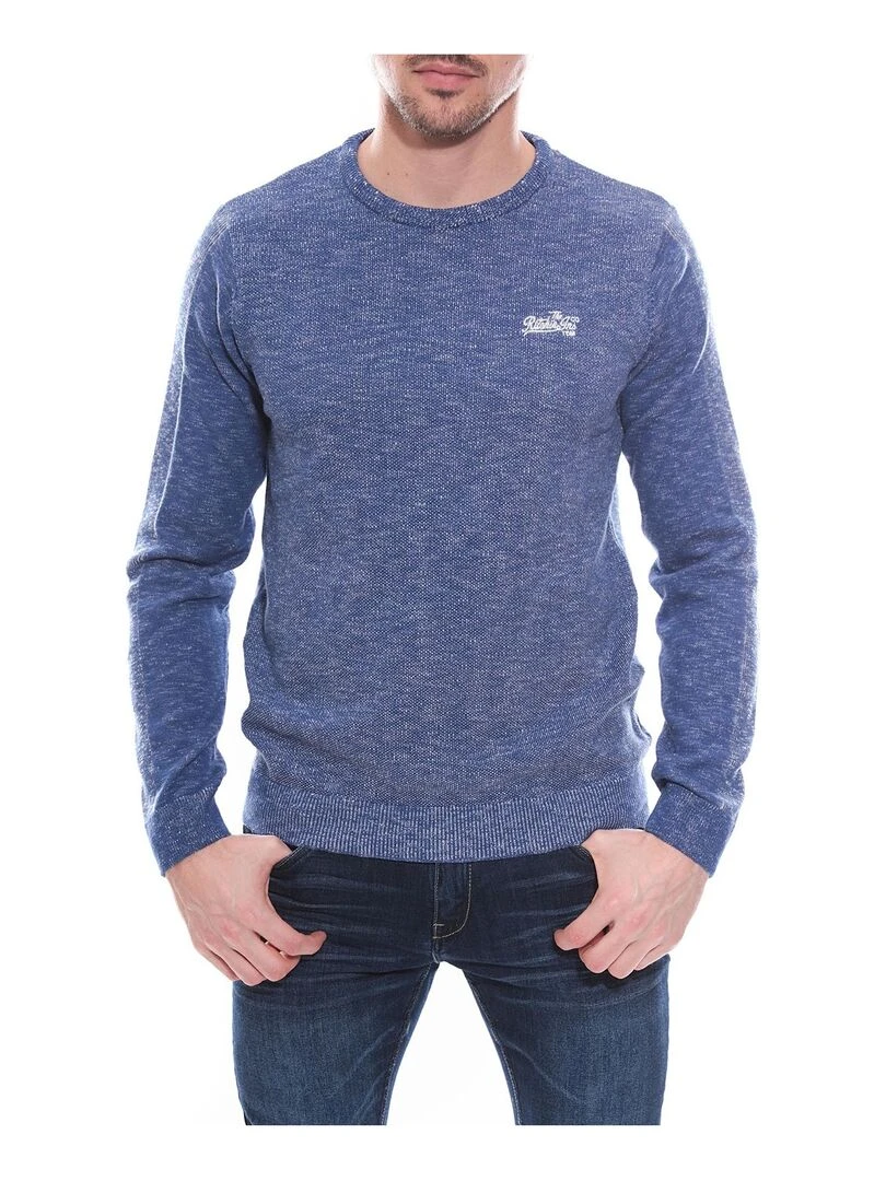 Pull col rond en coton ARTURO Bleu
