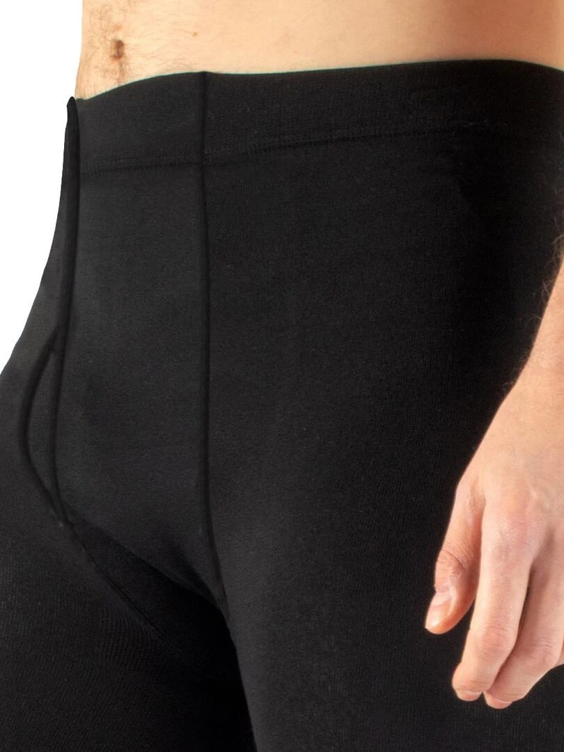 Cette Legging thermique pour homme intérieur en polaire Noir