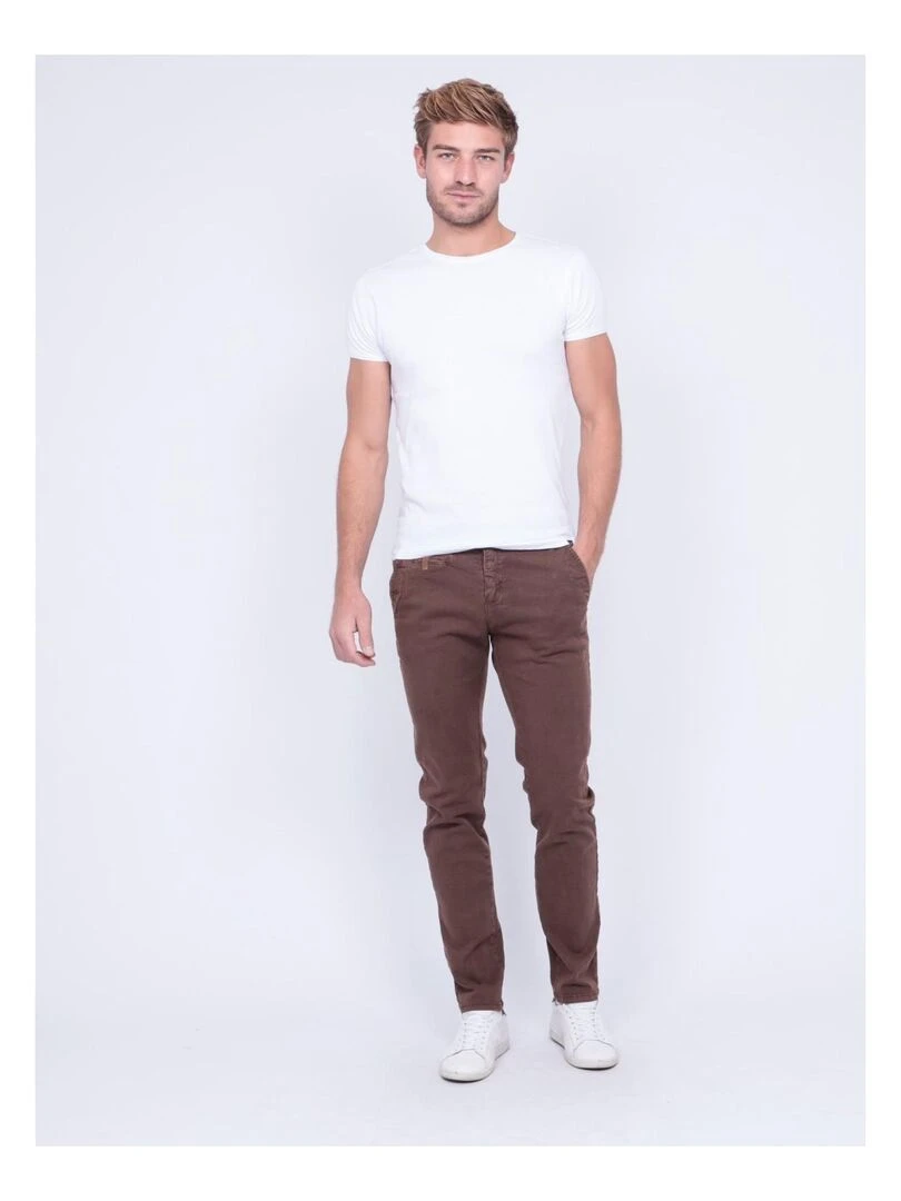 Pantalon chino VODELY   Marron