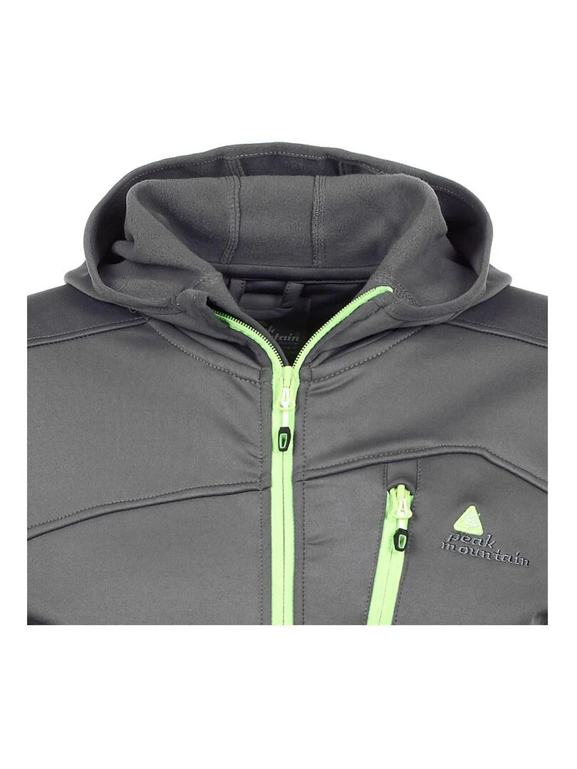 Blouson polar shell homme CAMPUS   PEAK MOUNTAIN   Gris