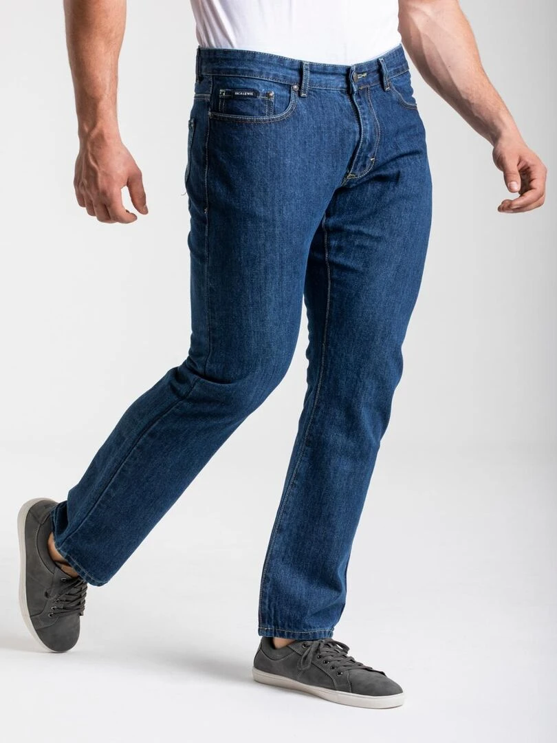 Jeans coupe droite RL70 confort coton stone washed 'Rica Lewis' Bleu