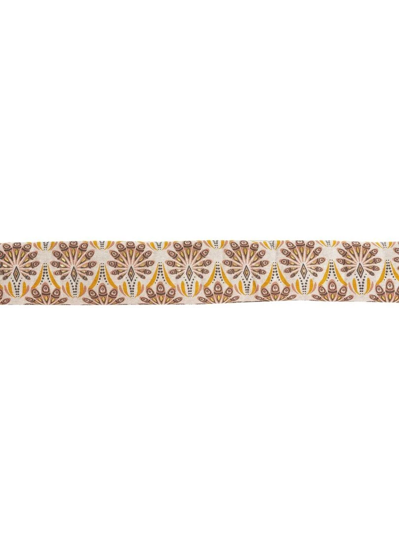 Bas de porte en coton PEACOCK 'Deko&co' Blanc Marron