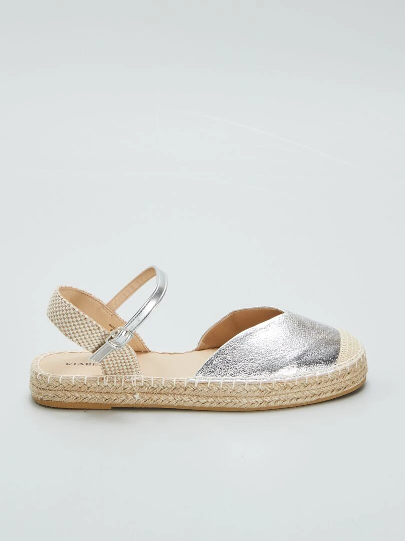 Sandales fermées espadrilles Gris