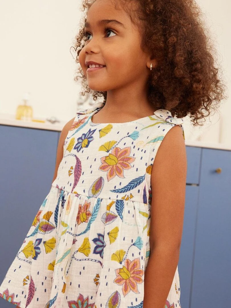 Blouse fille Mumbai   Ecru