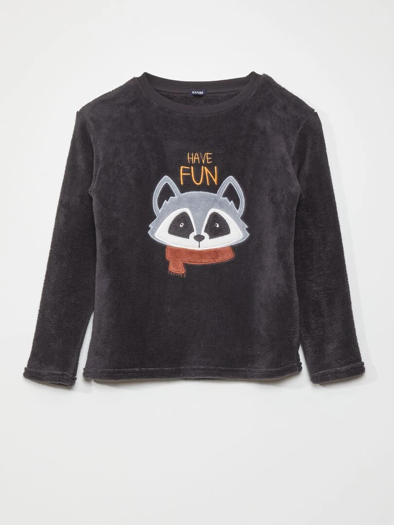 Ensemble pyjama t shirt + pantalon   2 pièces   Noir