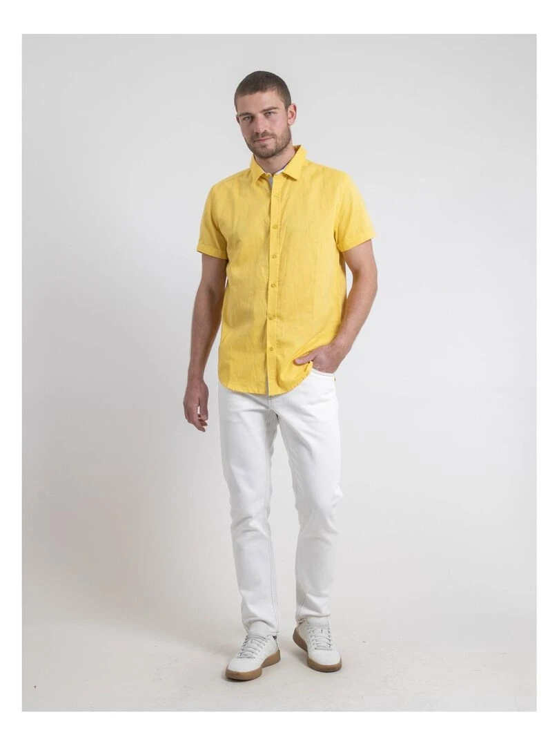 Chemise manches courtes DEMIKA   Jaune