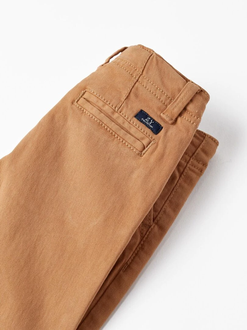 Pantalon en sergé avec bretelles pour bébé garçon  ATLANTIC COMPANY   Beige