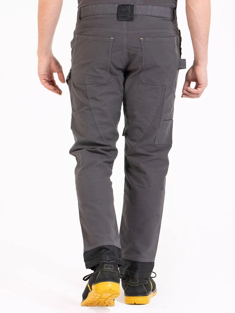 Pantalon coupe charpentier avec ouverture pour insertion de genouillères  HARDY 'Rica Lewis'   gris anthracite