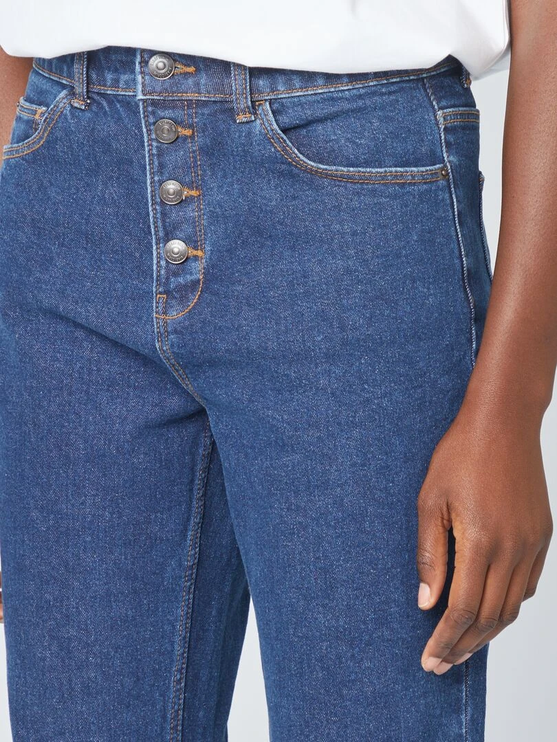 Jean mom à taille très haute   L30   Brut