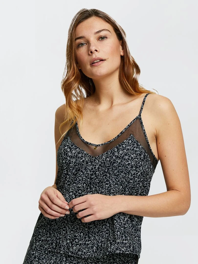 Débardeur pyjama 'Billet Doux' Noir