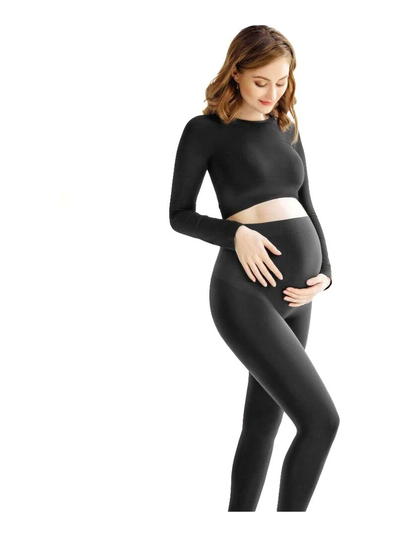 Giulia meegroeiende zwangerschapslegging  kleur zwart  maat L/XL   Noir