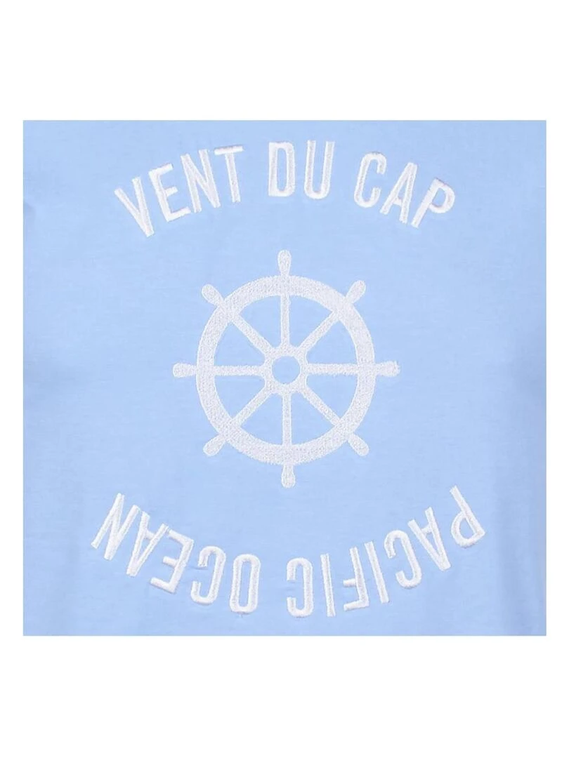 T shirt manches courtes homme CHERYL   VENT DU CAP   Bleu ciel