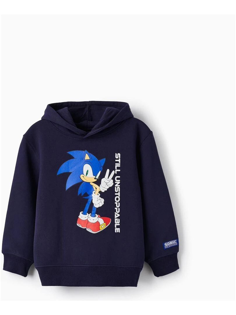 Sweat à capuche en molleton pour garçon 'Sonic' LICENSE Bleu foncé