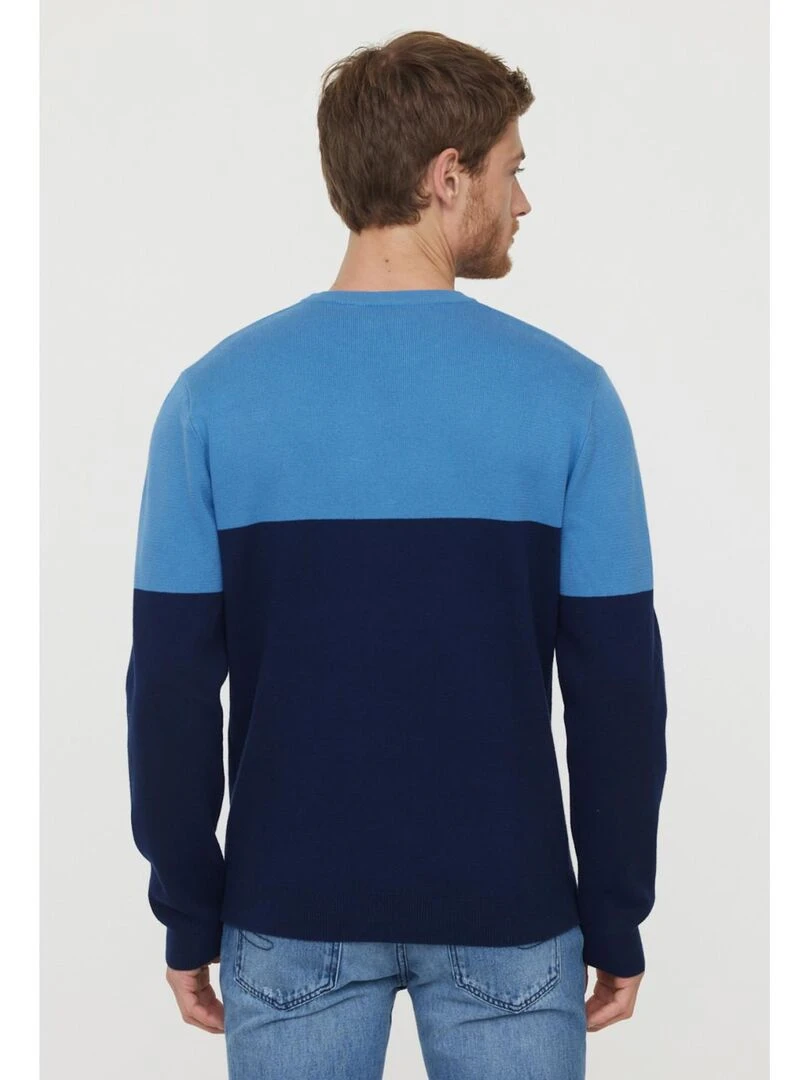 Lee Cooper   Pull manches longues coton regular CAYU   Bleu marine