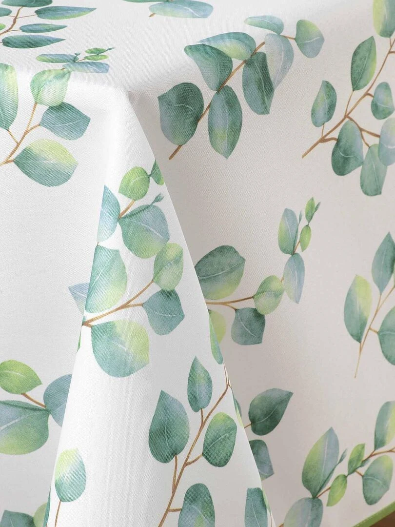 Nappe rectangle impression florale Vert