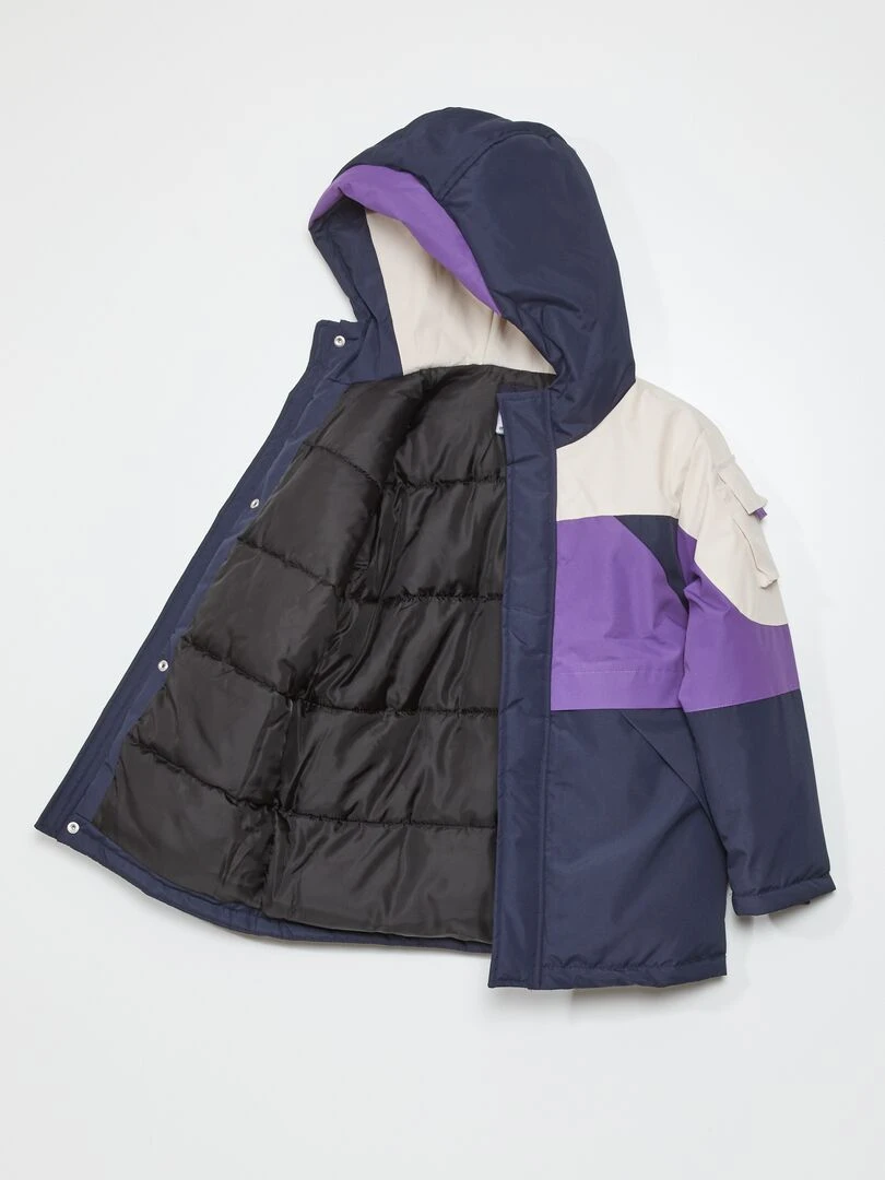 Doudoune déperlante   Violet/bleu/beige
