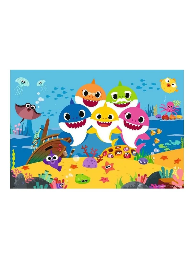 Puzzle 2 x 24 pièces : baby shark et sa famille   N/A