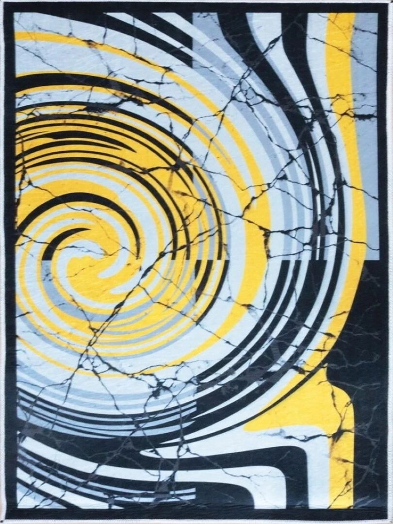 Tapis TOURBILLON Jaune Jaune