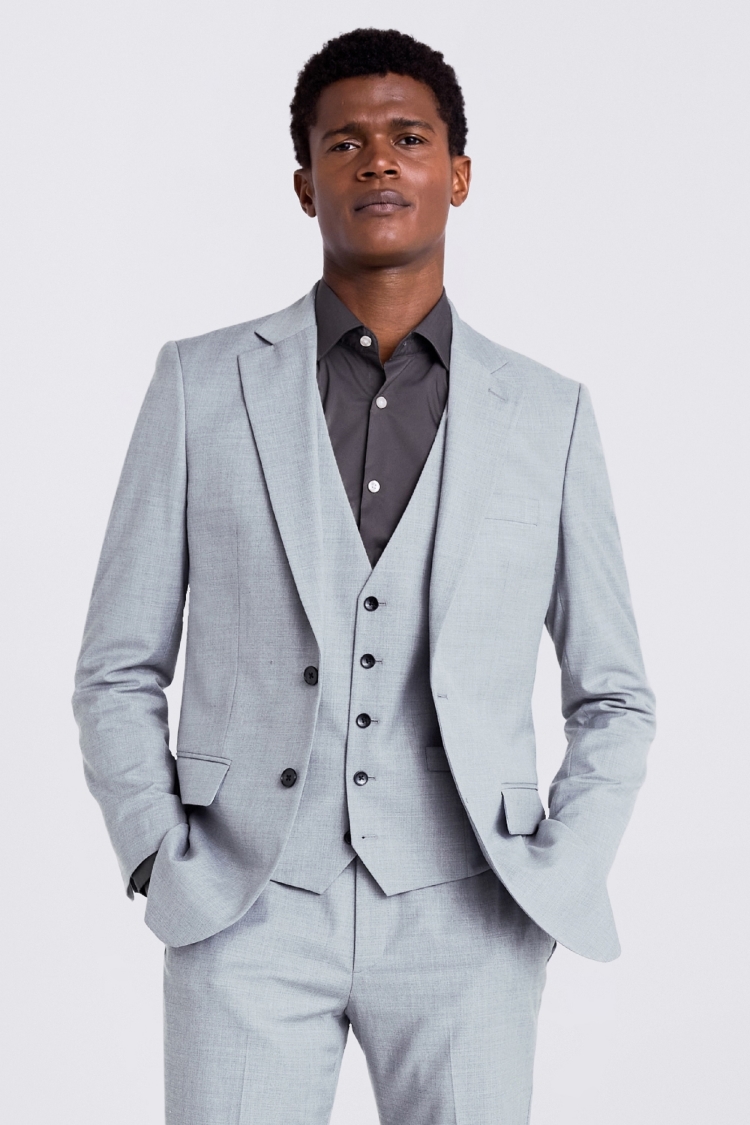 Tailored Fit Grey Stretch Jacket Buy Online at Moss