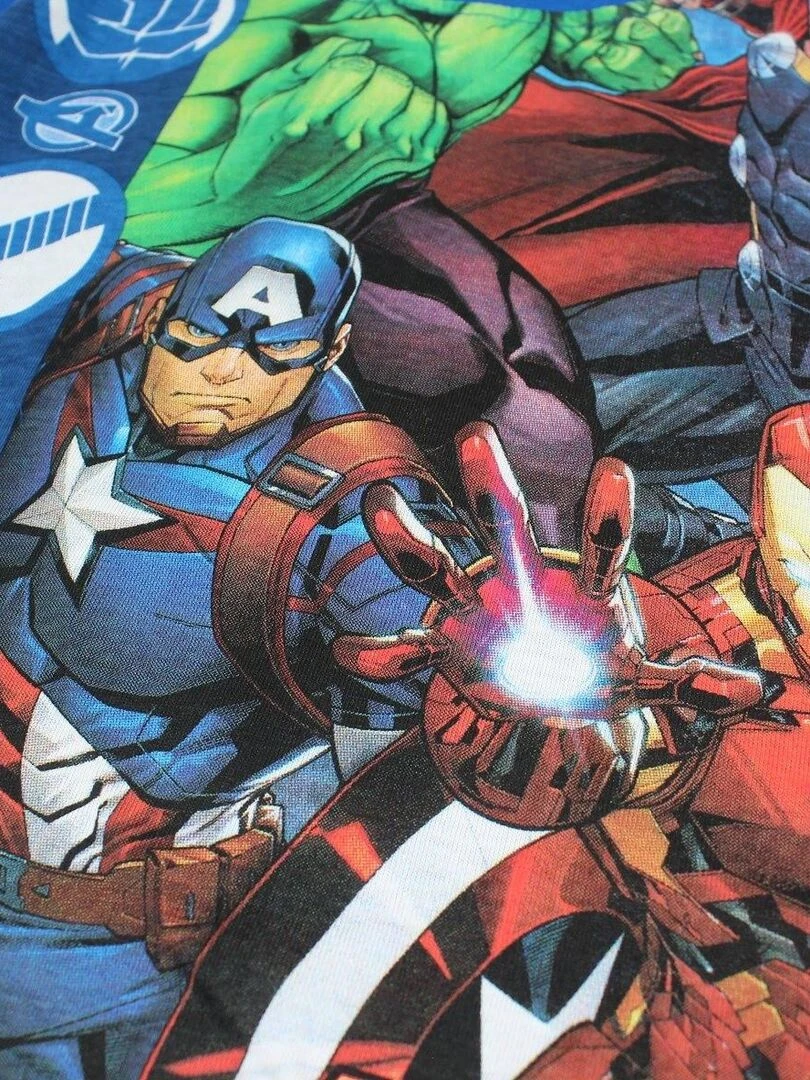 Avengers   Ensemble T shirt short garçon Imprimé Avengers   Bleu