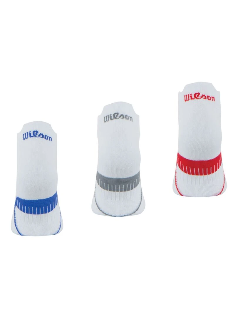 Lot de 3 paires de mi chaussettes Homme Wilson   Blanc