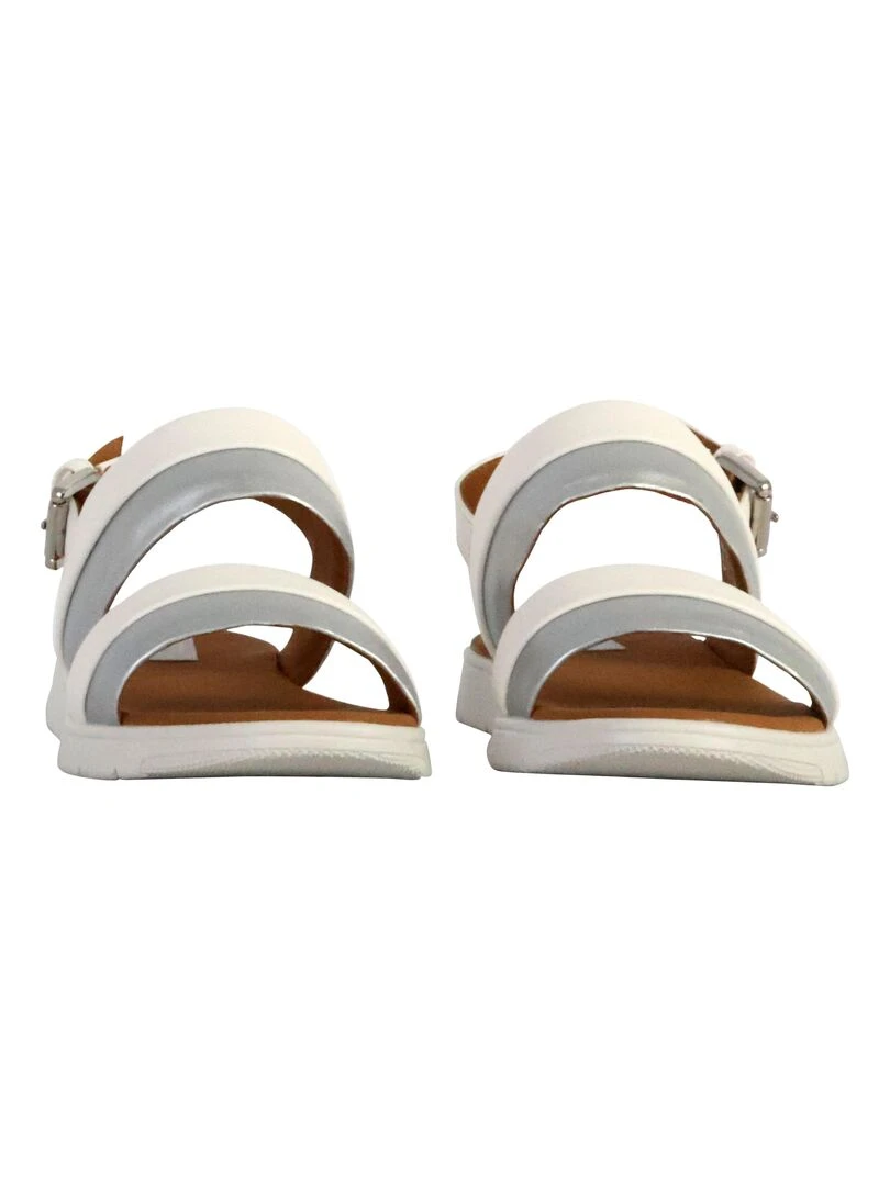Sandale Cuir Geox Dandara Geobuck Suede   Blanc
